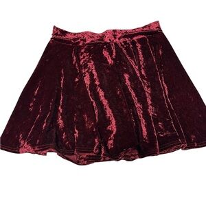 Urban CoCo Women's Vintage Velvet Stretchy Mini Flared Skater Skirt